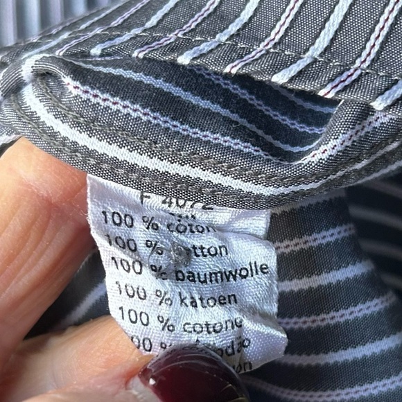 Lacoste Pinstripe Oxford Button Down Collared Shirt | Size 42 - Picture 9 of 9